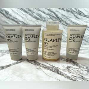 Olaplex Mini Bundle – No.3 Hair Perfector (x3) + No.4 Shampoo – New